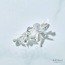 ブライダル ヘアクリップ フラワーお花 メタル ニュアンス |シルバー (BC-H69)