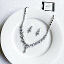 ネックレス & ピアス / イヤリング 2点セット (BC-PN6)|ウェディングアクセサリー