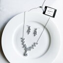 ネックレス & ピアス / イヤリング 2点セット (BC-PN7)|ウェディングアクセサリー