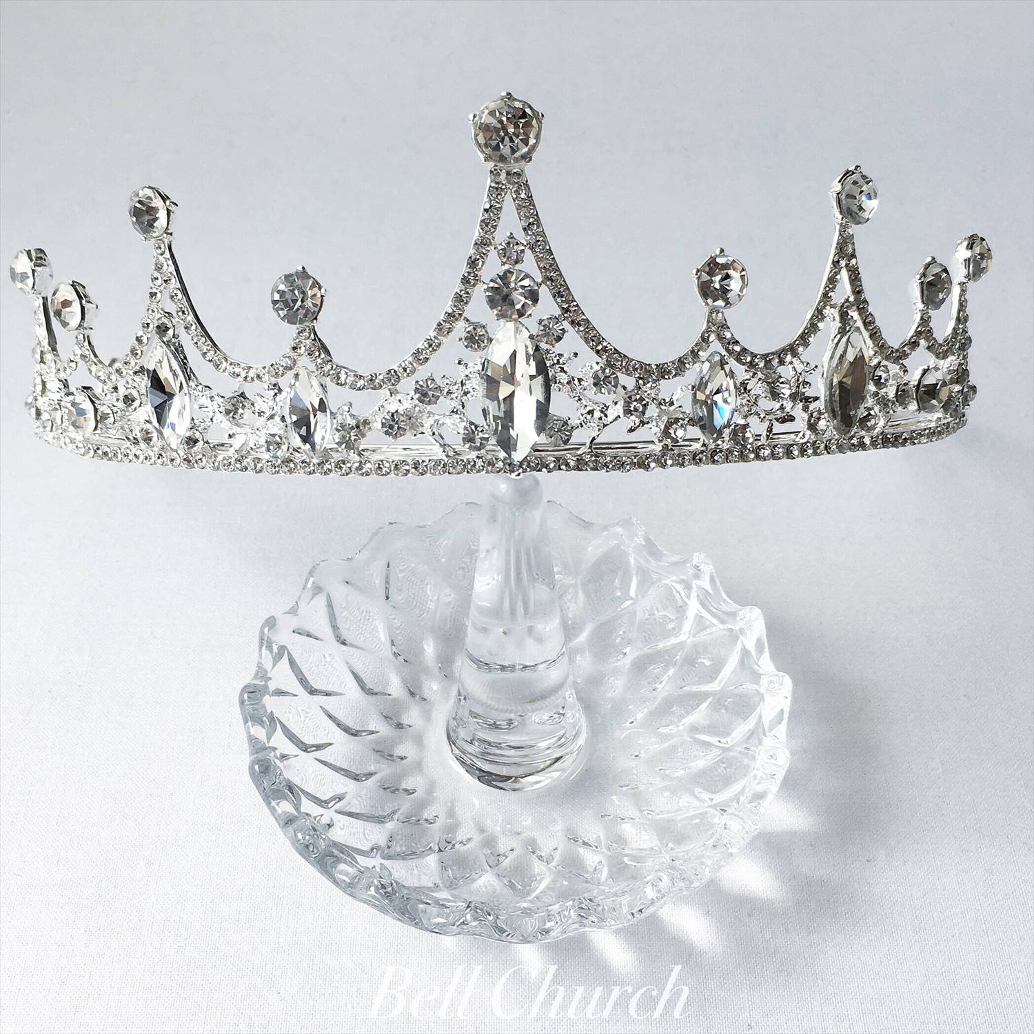 ウェディングティアラ キュービックジルコニア クリスタル クラウン(BC-T11)|ウェディングアクセサリー