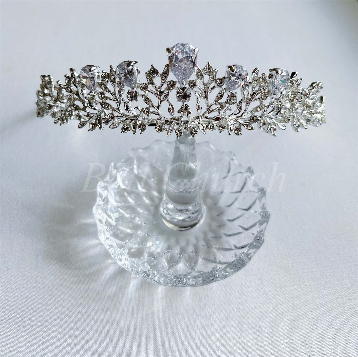 ウェディングティアラ キュービックジルコニア ラインストーン(BC-T14) |ウェディングアクセサリー