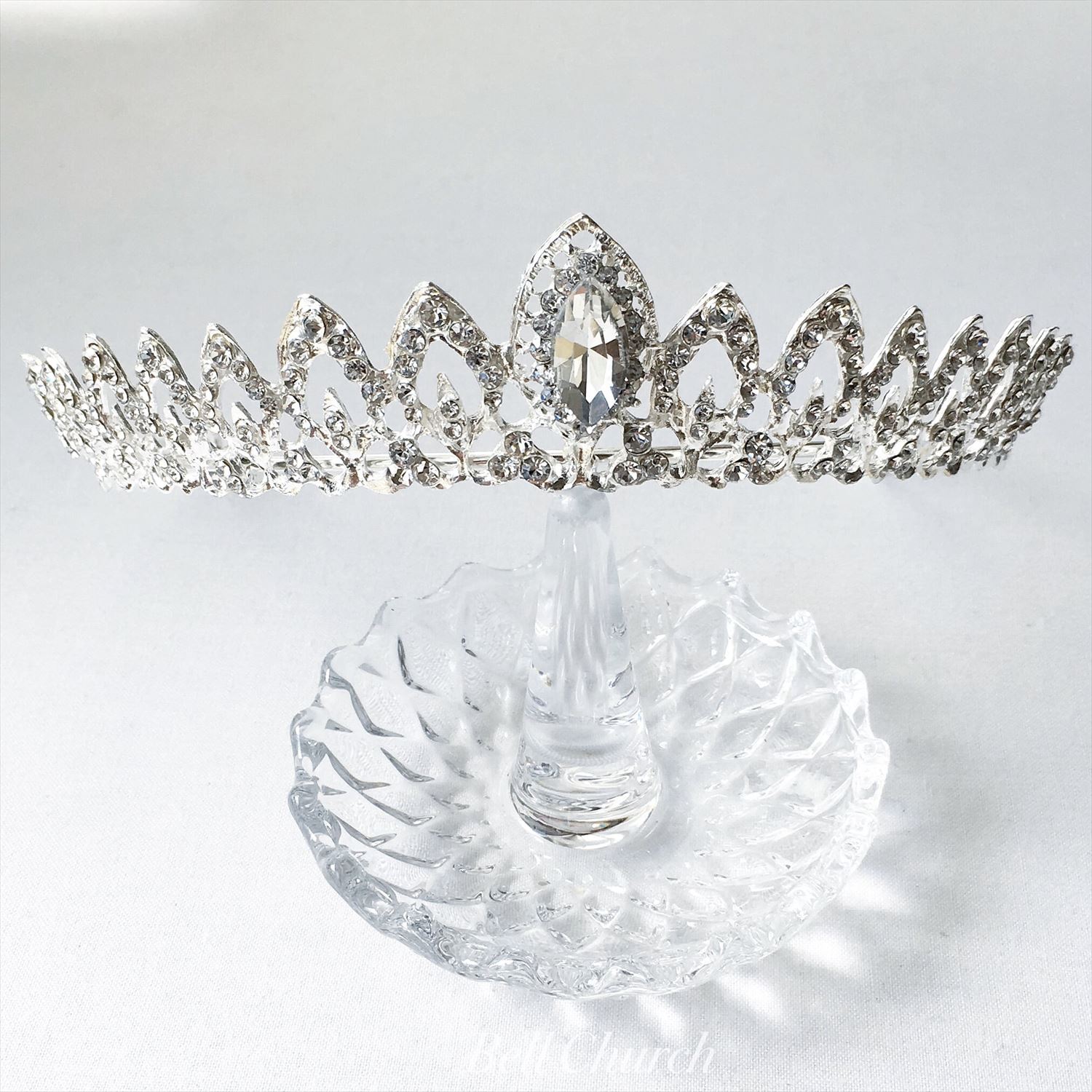 ウェディングティアラ クリスタル キュービックジルコニア (BC-T8)|ブライダルアクセサリー