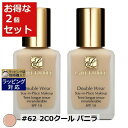 送料無料 エスティローダー ダブル ウェア ステイ イン プレイス メークアップ SPF 10/PA++ #62 2C0クール バニラ 30ml x 2 | ESTEE LAUDER リキッドファンデ