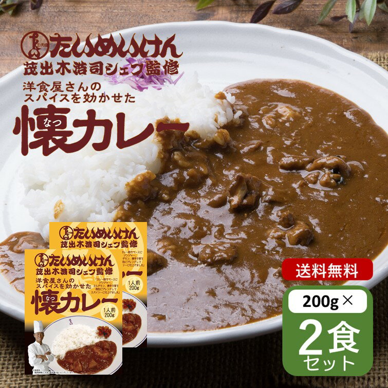 【11／11（土）1:59まで　ポイント2倍】レトルトカレー 三代目たいめいけん 茂出木シェフ監修 洋食屋さんのスパイスを効かせた懐カレー ビーフカレー スパイスカレー 東京 ご当地カレー 名店 中辛 200g 2食セットのサムネイル