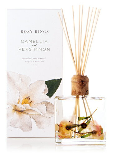 ディフューザー Rosy Rings ロ―ジ―リングス＜br＞Botanical Reed Diffusers ボタニカル リードディフューザー＜カメリア&パーシモン＞ BRDJ-CP ルームディフューザー オイル ： 390ml スティック10本セット