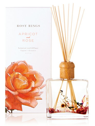 ディフューザー Rosy Rings ロ—ジ—リングスBotanical Reed Diffusers ボタニカル リードディフューザー＜アプリコット & ローズ＞ BRDJ-AR ルームディフューザー オイル ： 390ml スティック10本セット 送料無料