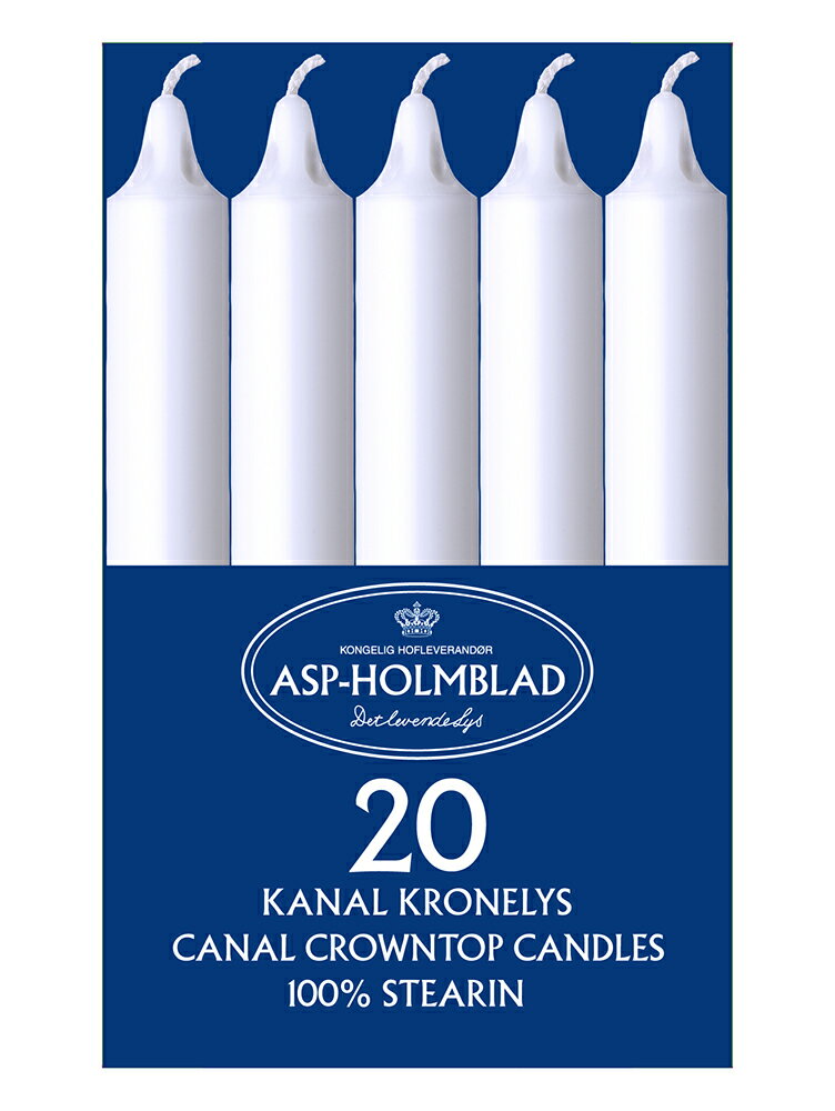 キャンドルASP-HOLMBLAD Canal Candles 20pcs エーエスピーホルムブラッド カナルキャンドル 20本/箱入り 69103ステアリン酸キャンドル 燃焼時間：約6.5時間/1本ロウソク 北欧 デンマーク 送料無料 あす楽