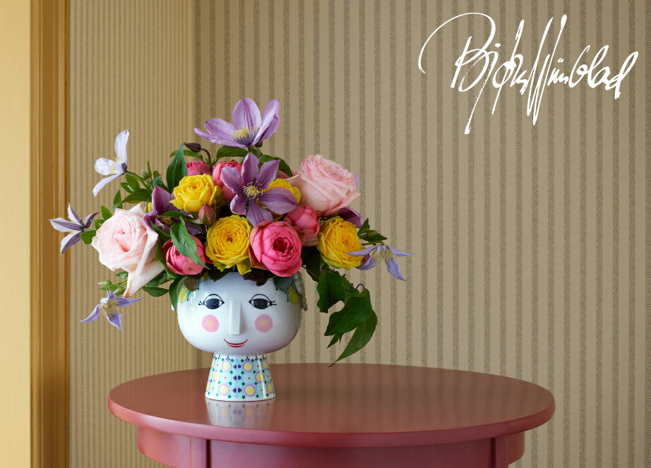 ビヨン・ヴィンブラッド Bjorn Wiinblad 花瓶 EVA Flower Pot YELLO ...