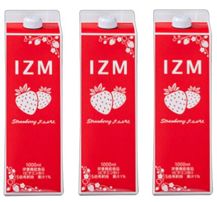 【ブラックフライデー期間エントリーでポイント10倍＆1800OFFクーポン配布中】 イズム ストロベリー テイスト 1,000ml×3本 正規品 IZM STRAWBERRY TASTE 酵素ドリンク イチゴ 免疫ケア酵素ドリンク