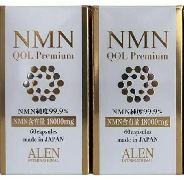 【早い者勝ち！最大2,000円OFFクーポン配布中！】　NMN QOL Premium　377mg×60カプセル×2個　ALEN アレン　NMN純度99.9%　NMN含有量18000mg　健康補助食品のサムネイル