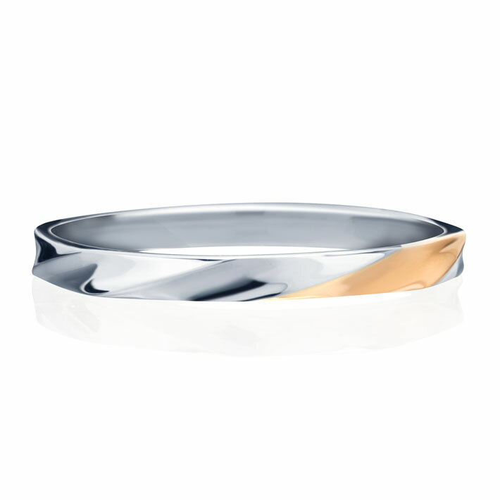 【30日返品保証】結婚指輪「メリッサ」マリッジリング コンビネーションカラー プラチナ Pt ピンクゴールド PG 刻印無料 サイズ直し無料 送料無料 プレゼン...