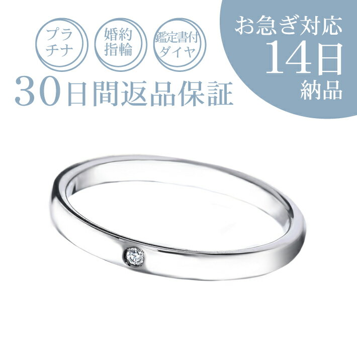 【お急ぎ14日納期※1】結婚指輪「エスポワール」30日返品保証 ダイヤ付プラチナリング 刻印無料 サイズ直し無料 サイズゲージ貸出無料 送料無料 ギフト包装 プレゼント プロポーズ 記念日 ストレート 天然ダイヤモンド おしゃれ 短納期 レディース 女性 片方 単品 人気 細め