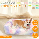 【GW★10%〜30%OFFクーポン×P5倍】ペットベッド かわいい 丸洗い 一体型 ペットクッション 犬猫兼用 あごのせ ペットマット スクエア オールシーズ...