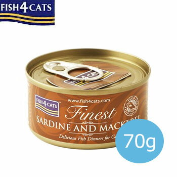 フィッシュ4キャット　猫缶 イワシ＆サバ SARDINE WITH MACKEREL　70g