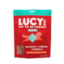 【GW限定クーポン配布中】ルーシーペット Hip to Be Square ドッグトリーツ サーモン&パンプキン【犬用おやつ,おやつ,トリーツ,ペット用品,犬用品,セミモイスト】(4)