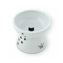 猫壱 猫用 脚付フードボウル L(ラージ) 猫柄 猫用食器 食器 磁器 ペット用品 電子レンジ対応 食洗機対応