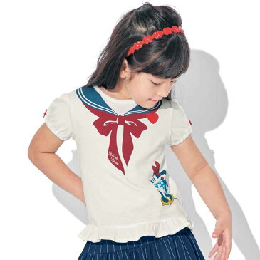 【Disney】ディズニー リボン付き半袖Tシャツ 「ミニーマウス（リボン）」 ◆ 90 100 110 120 130 140 ◆ ◇ 子供服 子供 服 子供用品 女の子 子供用 Tシャツ 半袖 ミニーの日 ◇