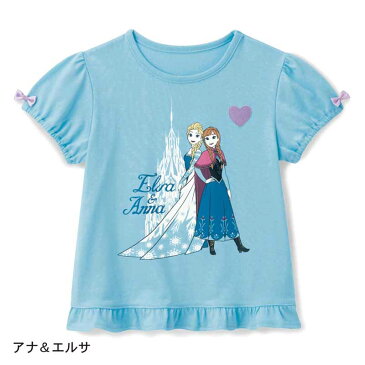 【Disney】ディズニー リボン付き半袖Tシャツ 「ミニーマウス（リボン）」 ◆ 90 100 110 120 130 140 ◆ ◇ 子供服 子供 服 子供用品 女の子 子供用 Tシャツ 半袖 ミニーの日 ◇