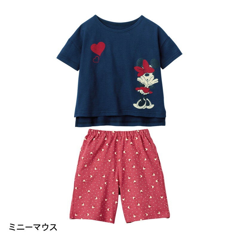 キッズ綿100％スラブ天竺半袖パジャマ ◇ 子供服 子供 服 子供用品 女の子 子供用 パジャマ 部屋着 スムースパジャマ ◇