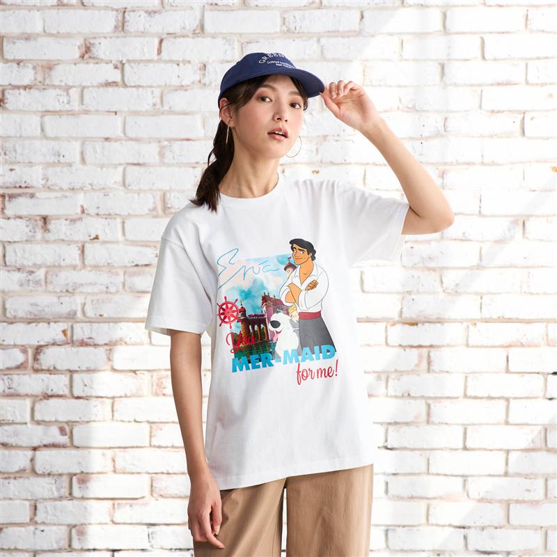 【Disney】 ディズニー ユニセックス半袖Tシャツ「エリック王子」◆ M ◆ ◇ レディース 女性 トップス カットソー レディーストップス tシャツ 半袖 メンズ プリンス リトルマーメイド グッズ 推し活 ◇のサムネイル