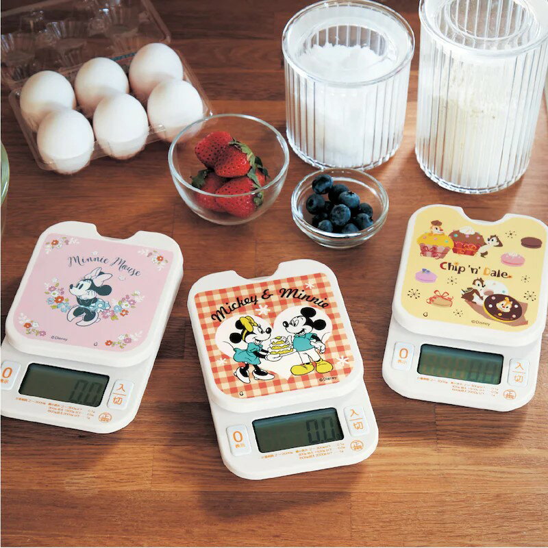 【Disney】 ディズニー 0．1g単位で測れるキッチンスケール 「チップ＆デール ミッキー＆ミニー ミニーマウス」◇ キッチン用品 キッチン 料理 材料 測り デジタル 計量 重さ 調理用具 調理用品 台所用品 キッチンツール ツール 新生活 チップとデール◇のサムネイル