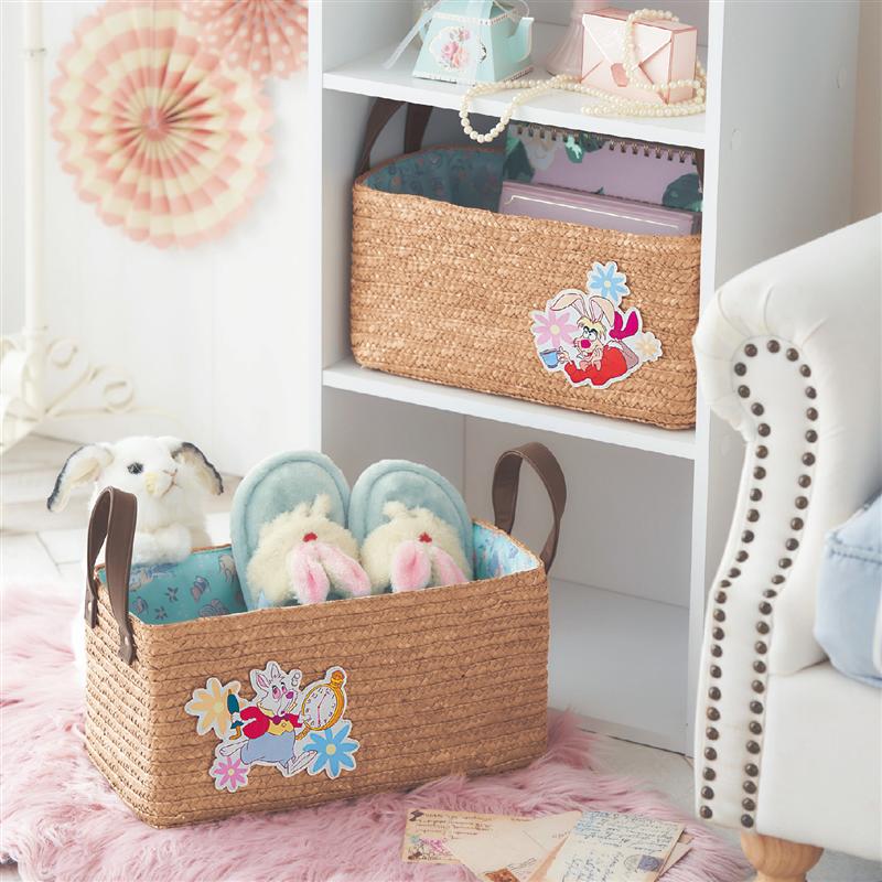 【40%OFF! 11/2(木)9:59まで】【Disney】 ディズニー 持ち手付きバスケット「ふしぎの国のアリス」 ◇ 収納 収納用品 小物収納 保管 収容 片づけ 新生活 バスケット かご カゴ 持ち手 おしゃれ スリッパ入れ 小物入れ キャラクター ベルメゾン ◇のサムネイル