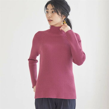 【BELLE MAISON】ベルメゾン 毛玉になりにくいハイネックリブニット 「ラズベリーピンク」 ◆ S M L LL 3L ◆ ◇ ベルメゾン レディース ニット セーター トップス ◇