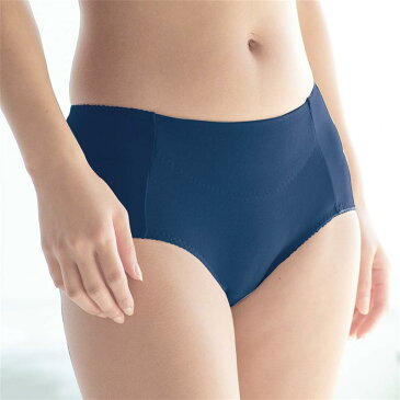 おしりギャザー立体フィットサニタリーショーツ【ナプキン固定】 「ネイビー」 ◆ ウイングS ウイングM ウイングL ウイングLL ◆ ◇ 羽根つき 生理用 レディース 女性 下着 インナー パンツ 肌着 かわいい おしゃれ ベルメゾン ◇
