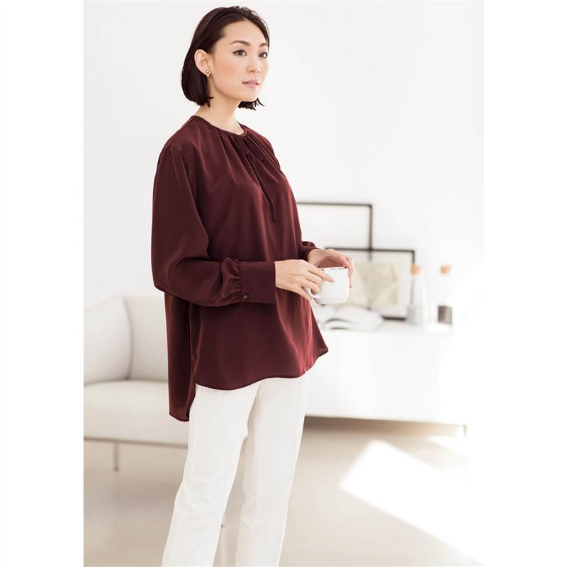 チュニック ブラウス レディースファッション ボルドー Tシャツ パンツ シャツ 7r ベルメゾン 9r レディースファッション 11r 13r 15r レディース ベルメゾン レディースファッション レディース シャツ ブラウス ベルメゾン 大人ファッション