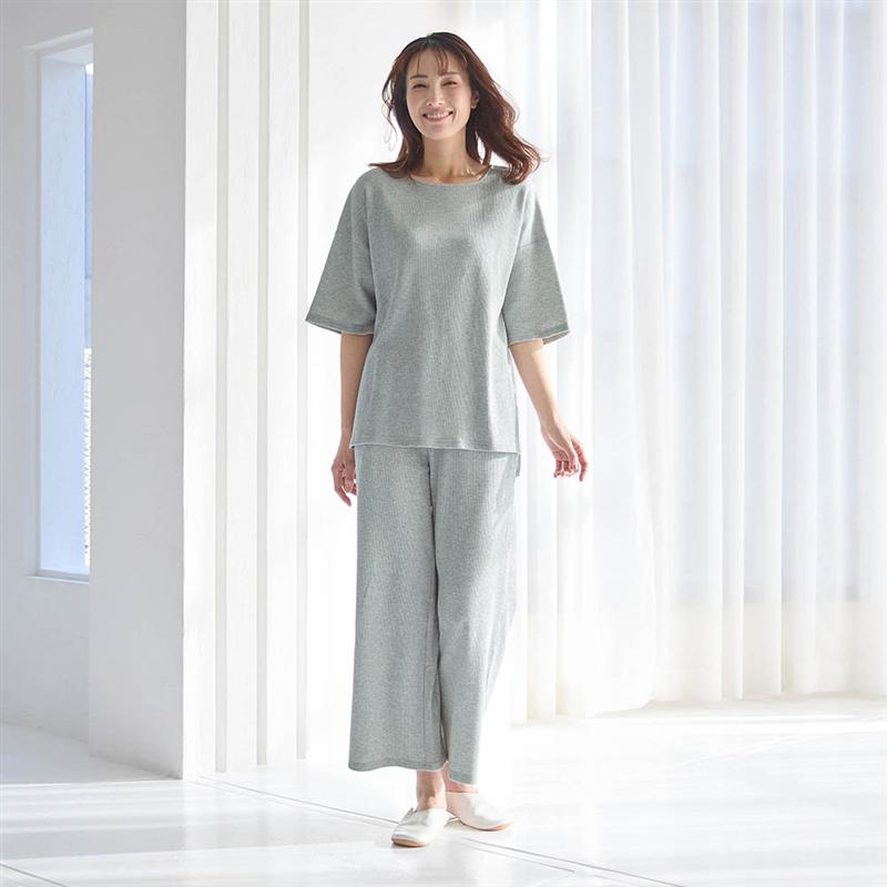 【ベルメゾン】 サラリスト さっと乾く 綿混 ワッフル ゆったりパジャマ ◆ S M L 3L◆◇ レディース 女性..
