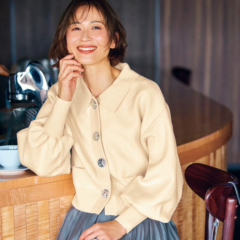 【ベルメゾン】デザインボタン使いニットカーディガン ◆ S M L LL ◆◇ レディース 女性 トップス カーディガン 羽織 レディーストップス レディースカーディガン レディーストップス ◇