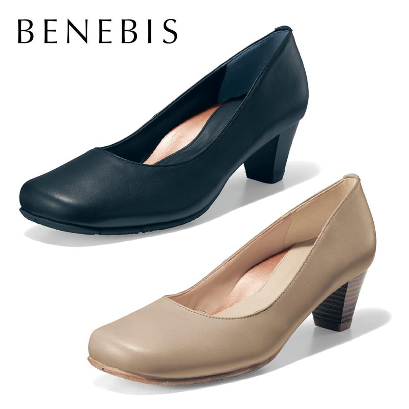  ベネビス / BENEBIS ワイズが選べるオブリークパンプス5cm ◆ 23 23.5 24 24.5 ◆ ◇ レディース 女性 シューズ 靴 パンプス レディースシューズ ◇