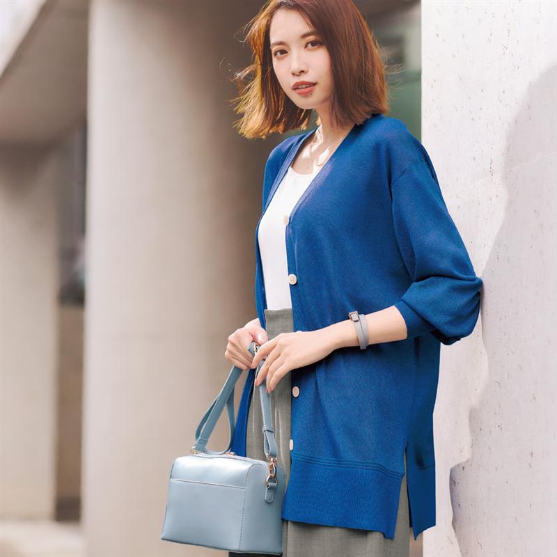 【ベルメゾン】 近赤外線ケアミドル丈ニットカーディガン【UVケア】 ◆ S M L ◆ ◇ レディース 女性 トップス カーディガン 羽織 レディーストップス レディースカーディガン レディーストップス ◇のサムネイル