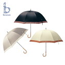 【ベルメゾン】 ビコーズ because 竹持ち手長日傘【晴雨兼用】◇ レディース 傘 遮光 UVカット 日よけ 日焼け対策 紫外線対策 暑さ対策 晴雨兼用 ◇
