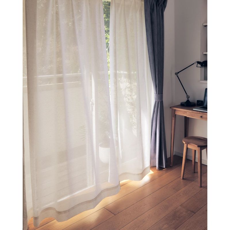 【99サイズ】部屋が暗くならない。UVカット・遮熱・ミラーレースカーテン［日本製］ ◆約100×190（2枚）▲(幅×丈（cm）)◆ 