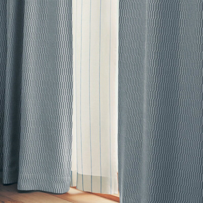 風にゆらぐような。綿混UVカット・遮熱・遮像ボイルカーテン 「ベージュ」◆約100×148（2枚）(幅×丈(cm))◆ 
