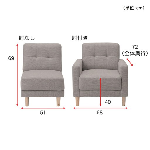 1人掛けソファー 「マスタード」 ◆肘付き◆ 