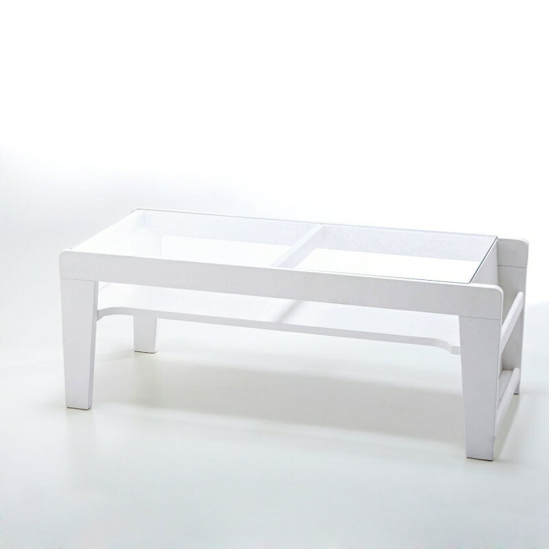 ベルメゾンの天板が選べるリビングテーブル 「 ホワイト 」 ◆ガラス・85 板・85(天板・幅（cm))◆ (テーブル)