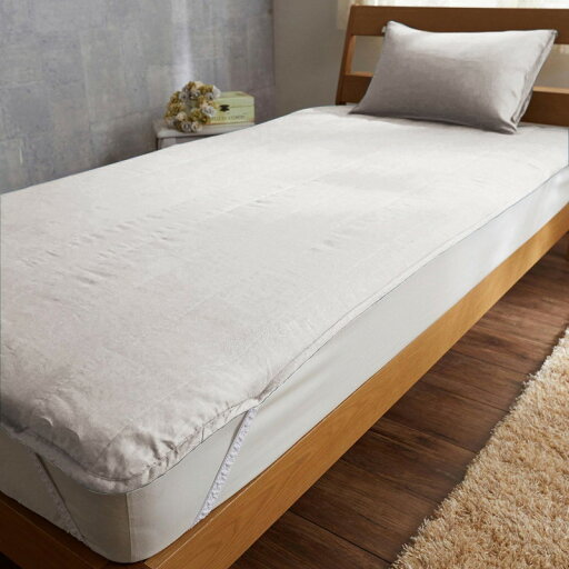 ベルメゾンのフレンチリネン敷きパッド 「 ホワイト 」◆ダブル(サイズ)◆ (布団・寝具)