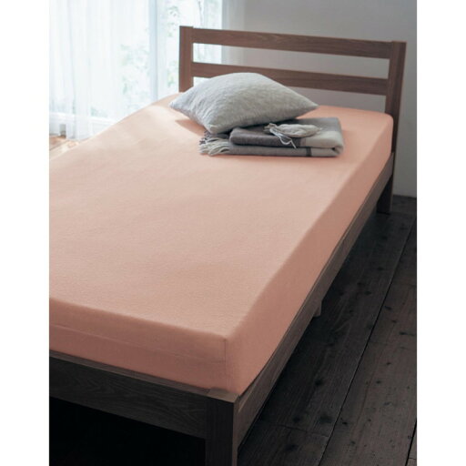ベルメゾンの綿100％パイルのパイルボックスシーツ 「ピンク」◆シングル(サイズ)◆ (布団・寝具)