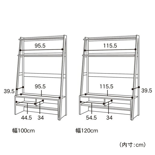 壁面テレビ台 「ナチュラル」◆100(幅(cm))◆ 
