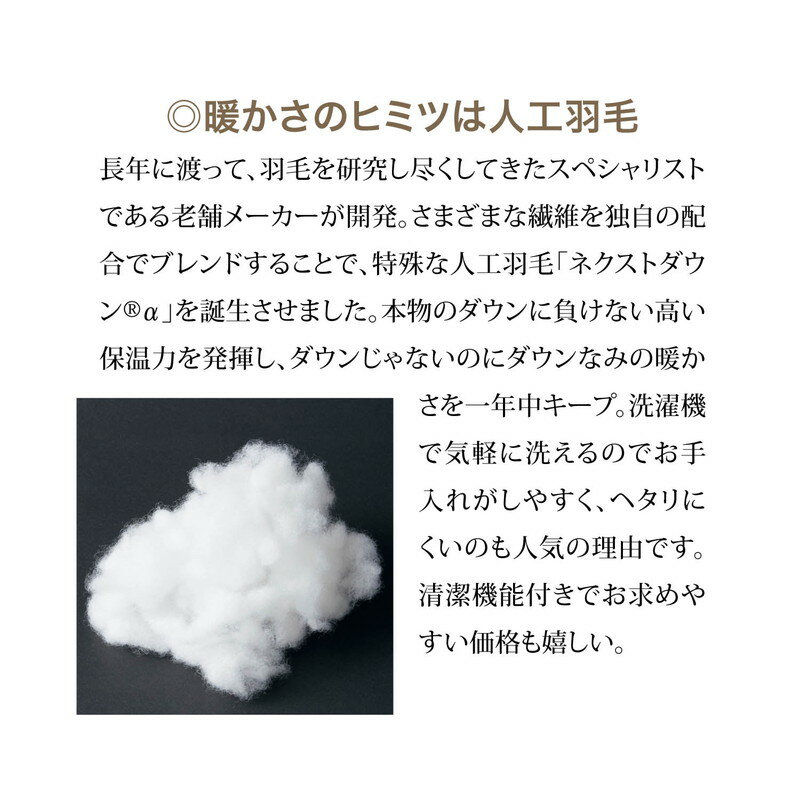 羽毛のようにあたたかい抗菌防臭防ダニ掛け布団 「アイボリー」◆ シングル ◆ 