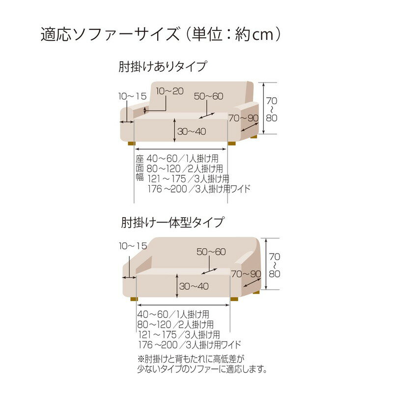 抗菌防臭フィットソファーカバー［日本製］ 「グレー」◆ソファーベッド用 3人掛け用（肘掛けなし） 2人掛け用（肘掛けあり）◆ 