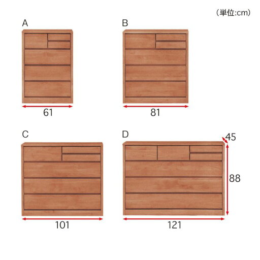 【日本製】アルダー材の衣類チェスト 「ナチュラル」 ◆ ★C ★E ◆ 