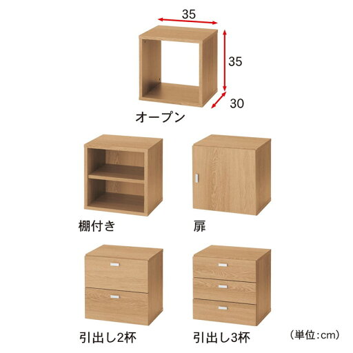 【P10倍&クーポン！4日20:00〜11日1:59まで】 キューブボックス（奥行30cm） ◆ 扉 ◆ 