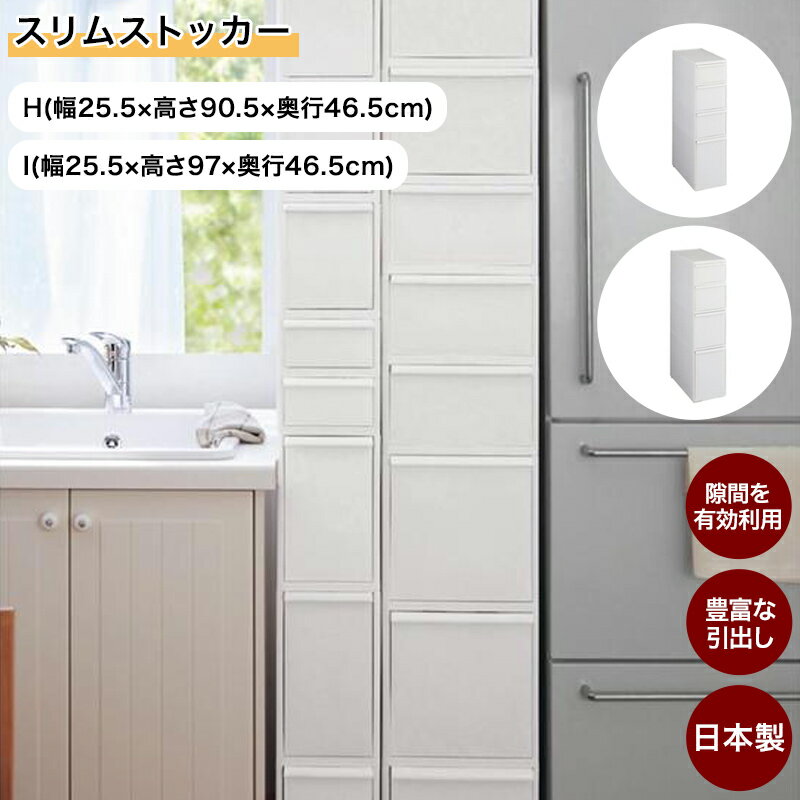 Rakuten - ベルメゾン スリムストッカー◆ クリア/ホワイト・H(25.5×90.5)・I(25.5×97) ◆ ◇ 収納 収納用品 樹脂ケース 樹脂 ケース 収納ボックス 衣装ケース 収納ケース 新生活 ◇