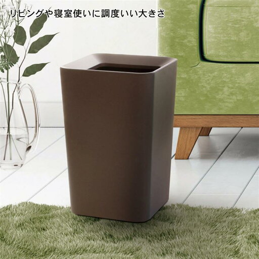 ゴミ袋を隠せる2重構造角型リビングゴミ箱 「 ホワイト 」 ◆ ミニ（2L） ◆ 