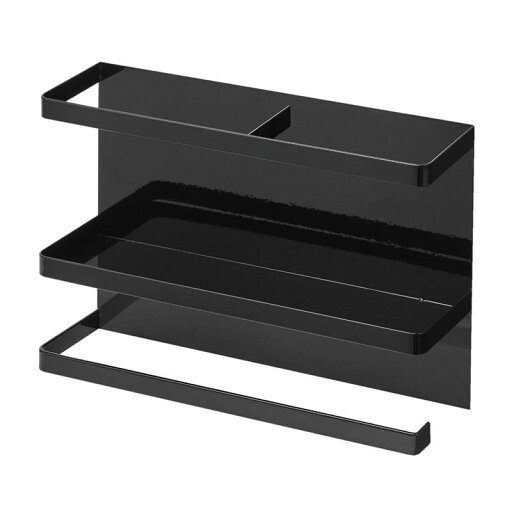 ベルメゾンのマグネットキッチンペーパー&ラップホルダー 「 ブラック 」 (キッチン)