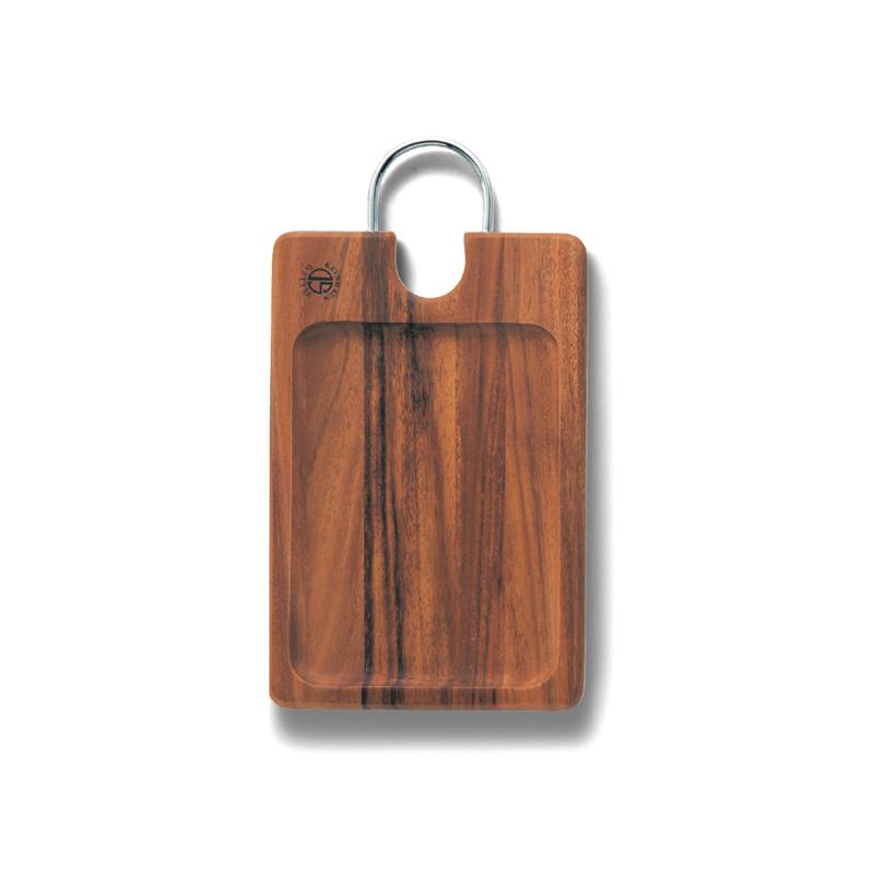 ベルメゾンのハンドル付きアカシアの木製カッティングボード（木のまな板） ◆ S ◆ (キッチン)