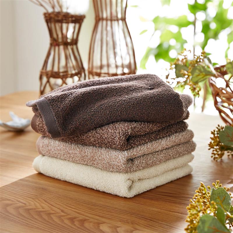 【P10倍★1日23:59まで】 シックなグラデーションカラーのフェイスタオル4枚セット 「 ワインレッド系 」 